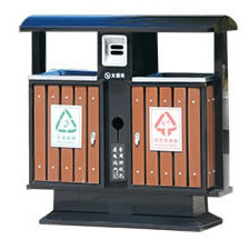 中星LJ134分类垃圾箱（钢木型）