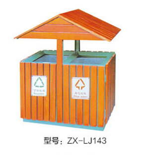 河南洛阳龙门石窟景区再次见到中星钢木垃圾桶